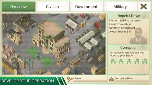 Rebel Inc – maintain peace within the nation.
