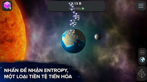 Cell to Singularity Evolution Earth simulation