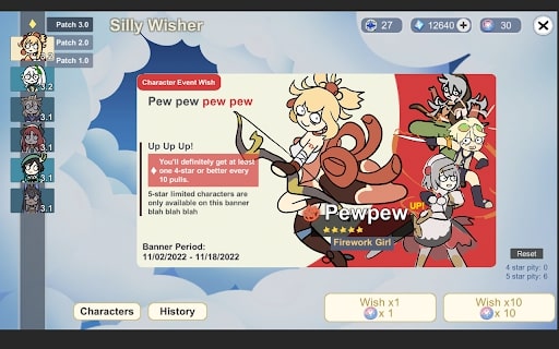 Silly Wisher vô hạn định mệnh