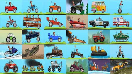 Unlock all cars in Hill Climb Racing MOD