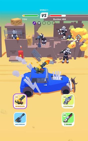 Racing and shooting game