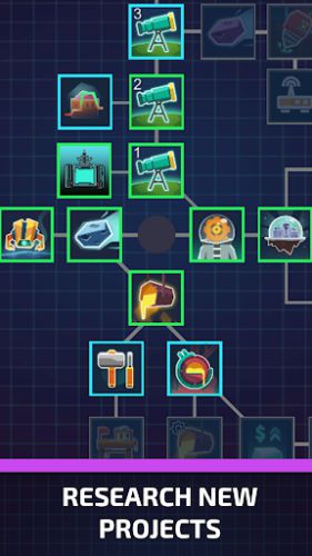 Idle Planet Miner mineral mining