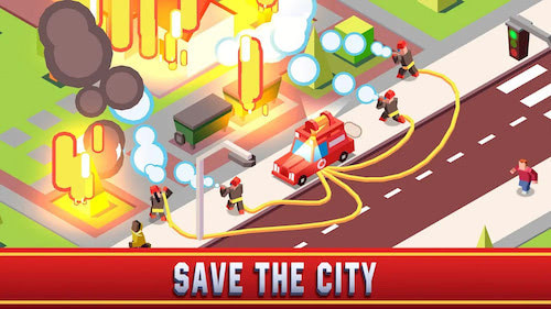 Play firefighting simulation game