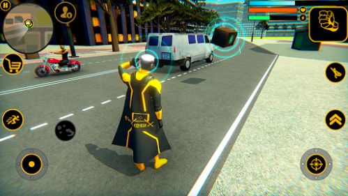 Naxeex Superhero attacking enemies