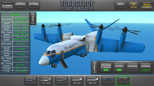Turboprop Flight Simulator 3D bản MOD nhiên liệu