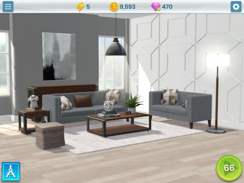 Home design simulation game