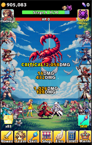 ภาพในเกม Hack and Slash Clicker