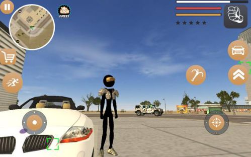 Stickman rope climbing exploration game