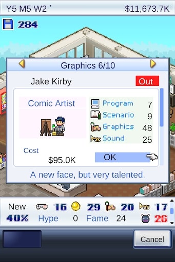 Game Dev Story unlimited money