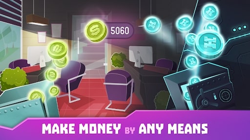 Hacker or Dev Tycoon? Tap Sim MOD unlimited gold coins