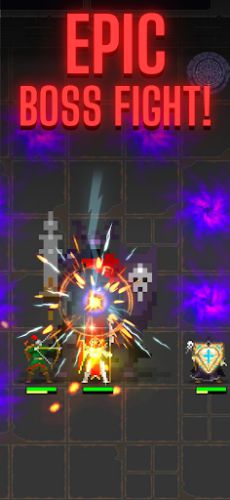 Pixel graphics in Dunidle Pixel Idle RPG Heroes