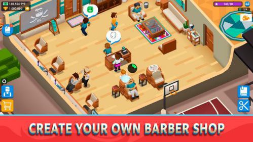 Experience being a barbershop owner in Idle Barber Shop Tycoon