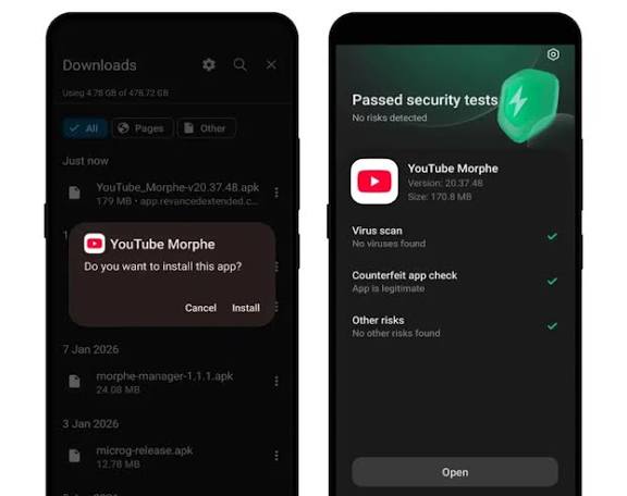 YouTube Morphe 21.04.223 (Télécharger) 2026
