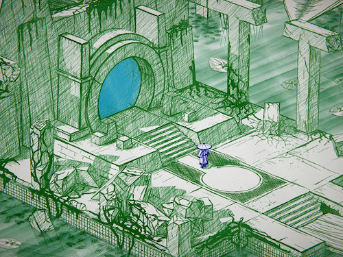 ballpoint pen sketch style puzzle game