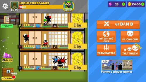 Compete with friends in the ultimate Jumping Ninja battle