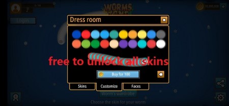 Worms Zone io mở khóa skin đa dạng