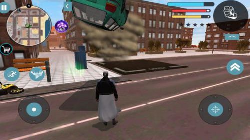 Wind Hero eliminates criminals