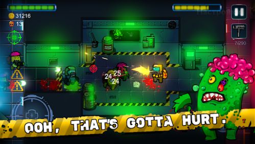 Zombie Among Space firing in space