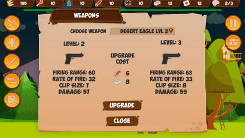 Zombie Forest HD level up mod