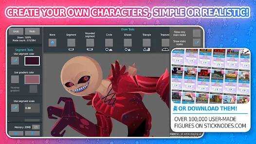Stick and Nodes Pro APK Interface Images