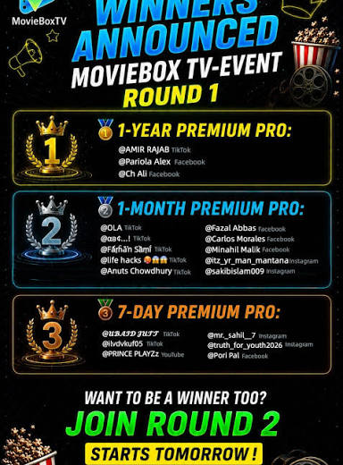 🎉 Danh sách người chiến thắng sự kiện MovieBoxTV đã lộ diện! Cảm ơn tất cả mọi người đã chia sẻ trải nghiệm về MovieBoxTV. Xin chúc mừng các bạn may mắn có tên trong hình!💥 Các kênh chính thức của chúng tôi trên bốn