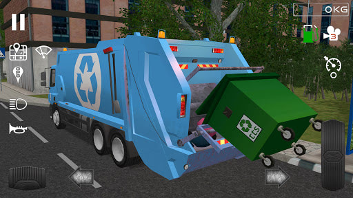 Engaging garbage truck driving game on mobile