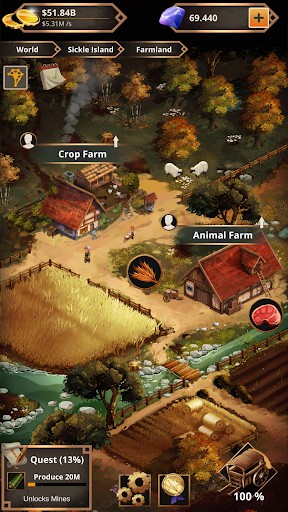 Idle trading game