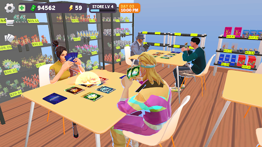 Trading Card Store Simulator interface screenshot