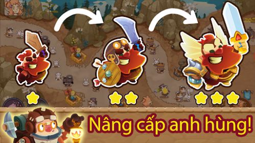 Tower Defense Realm King Hero tower upgrades