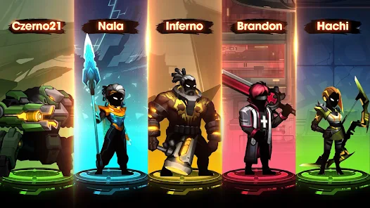 Interface images of Cyber War: Idle RPG Games APK