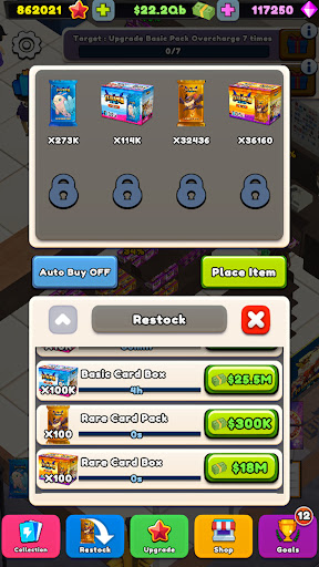 Card shop management simulation game