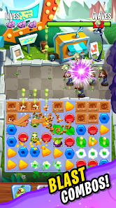 Plants vs. Zombies: Match Gameplay Screen