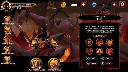 Shadow Stick Warrior MOD vô hạn tiền xu