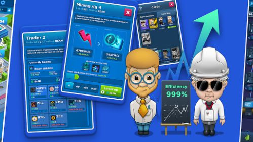 Tải Crypto Idle Miner Bitcoin mining game MOD vô hạn tiền