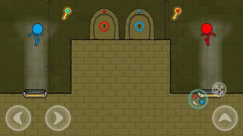 Red and Blue Stickman Animation Parkour 2-player mode