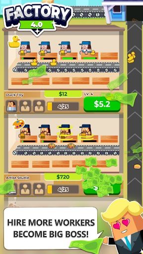 Factory 4.0 MOD full tiền