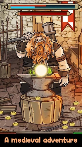 Medieval Clicker Blacksmith tại ApkUnlimit