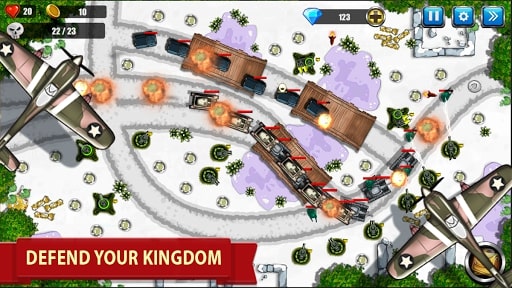 Tower Defense - War Strategy mod mua sắm không giới hạn.