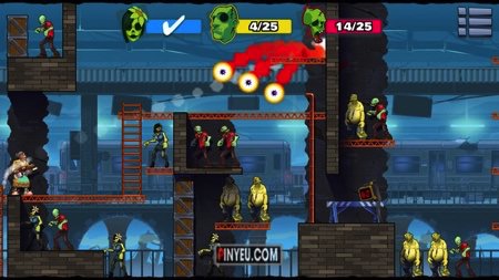 trai nghiem Stupid Zombies 3 tren android iphone