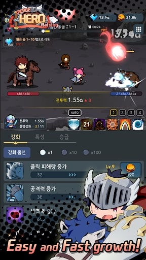 Bản MOD Merge Hero Raising