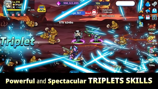 Triplet Heroes: Raising Game tại ApkUnlimit