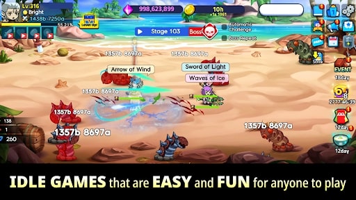 Bản MOD APK Triplet Heroes: Raising Game