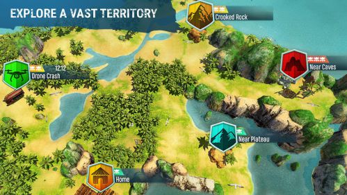 Deserted island survival game