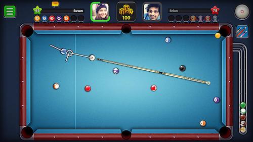 8 Ball Pool mod extended aiming line