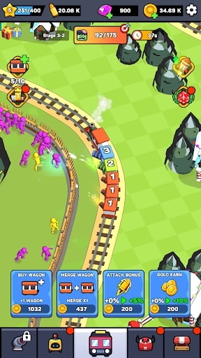 Bản MOD Train Tycoon: Idle Defense