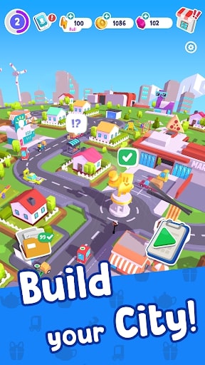 Merge Mayor MOD mua sắm miễn phí