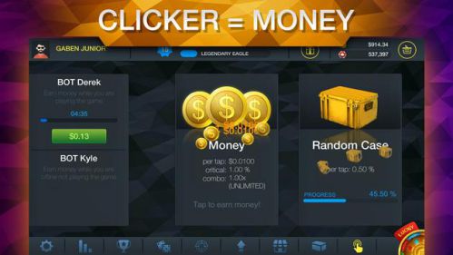Giả lập khui rương CSGO trên di động