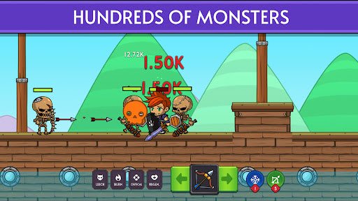 Knight Hero Adventure idle RPG MOD feature menu board