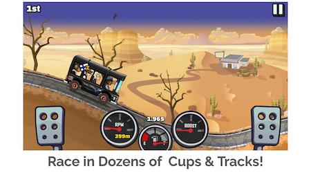 The off-road game Hill Climb Racing 2