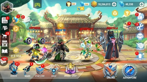 Heroes Infinity Premium MOD Menu tiện ích
